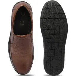 Carlton London Men's Tan Slip-On Shoes image 4