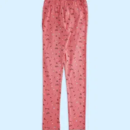 Pantaloons Junior Pink Cotton Printed Leggings-picture-19