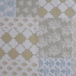 MASPAR Mustard Printed Pure Cotton 144 TC King Size Bedsheet & 2 Pillow Cover 2.75 x 2.75m image 4