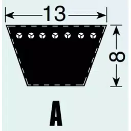 Fenner A132 Poly F Plus PB Classical Belt (Length 132 inch, Width 13 mm) image 2
