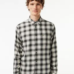 Lacoste Men Tartan Checks Opaque Checked Casual Shirt-picture-13