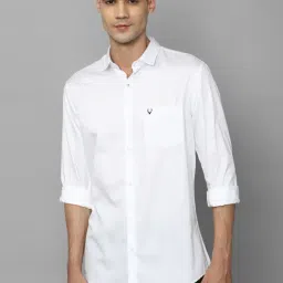 Allen Solly White Cotton Slim Fit Shirt-picture-28