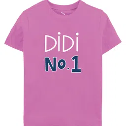 Zeezeezoo Rakhi Theme Half Sleeves Didi No 1 Printed Tee - Pink-picture-15
