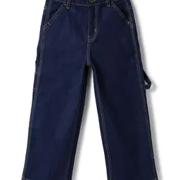 Tales & Stories Denim Woven Strap Designed Mild Washed Jeans - Navy Blue-picture-42