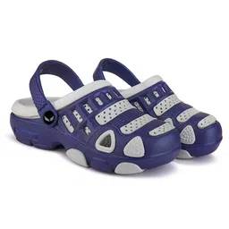 BERSACHE Colour Blocked Perforated Slingback Clogs - Grey-picture-21