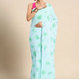 BUTA BUTI Floral Pure Cotton Saree-picture-11