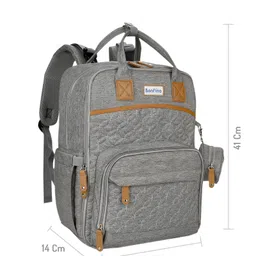 Bonfino Premium Multipurpose Diaper Backpack -  Grey image 4