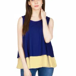 PATRORNA Royal Blue & Gold Regular Fit Top-picture-30
