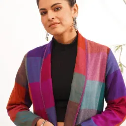 Jaypore Women Multicolour Loose Fit Jacket image 5