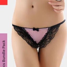ZERJAMA Women Pink Briefs-image-57