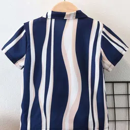 BAESD Boys Standard Opaque Striped Party Shirt image 4