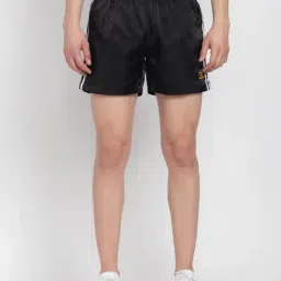Adidas Originals Black Regular Fit Striped Sports Shorts-picture-47