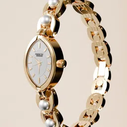 Perfectly Average Women Moonlight Pearl Gold-Toned Watch Analogue Watch PAJ-00010661-picture-11