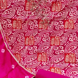 SAINOOR Printed Pure Silk Semi-Stitched Dress Material image 4