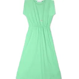 Calvin Klein Jeans Kids Green Cotton Regular Fit Dress-picture-11
