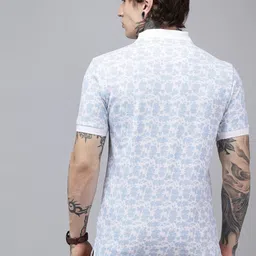 U.S. Polo Assn. Slim Fit Floral Printed Polo Collar Pure Cotton T-shirt image 5