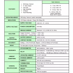 Shavison On Delay / Interval Analog Timer DPDT (2 C/O) 230 V AC, 6 VA Max. (Contact), T4DU-30H-230AC image 4
