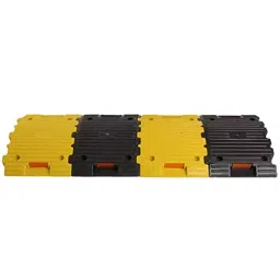 Ladwa Size 85 m x 50 mm Heavy Duty Road Hump Speed Breaker for Safety & High Visibilty Plastic Yellow & Black, LSI - PRH50MM2PC - 85mtr image 1