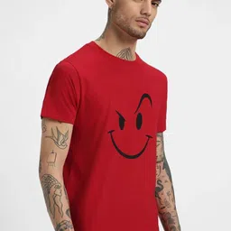 HESHA Graphic Printed Round Neck Cotton Relaxed Fit T-shirt image 3