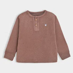 Mi Arcus Full Sleeves Solid Thermal Tee & Pajama Set- Mauve image 3