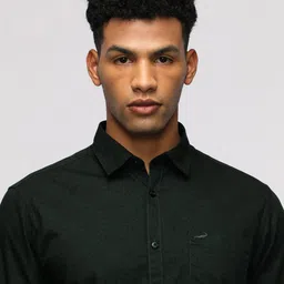 Crocodile Geometric Printed Comfort Cotton Casual Shirt image 2