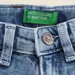 UCB Full Length Denim Jeans Text Print - Blue image 4