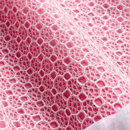 ToffyHouse Frill Sleeves  A Line Honeycomb Textured Fabric Party Frock with Frill Detailing - Pink image 3