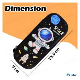 Bunie Space Theme Pencil Case for Kids Multicolor image 3