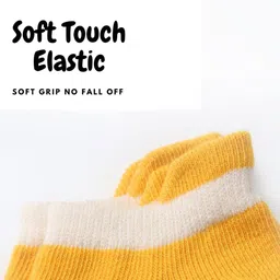 Baby Moo Pack Of 5 Monochrome Style Anti Skid  Socks - Orange image 5