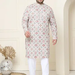 SOJANYA PLUS Men Printed Regular Kurta with Pyjamas-picture-5