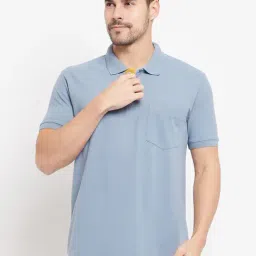 Duke Sky Blue Regular Fit Polo T-Shirt-image-4