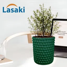 LASAKI Bubble Green Big Deep Jungle Ceramic Planters image 4