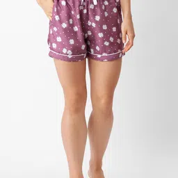 fashionrack FashionRackWomen Pack Of 2 Printed Mid-Rise Lounge Shorts-picture-30