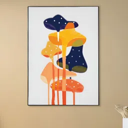 nestroots White & Yellow 1 Piece Canvas Abstract Wall Paintings-image-96