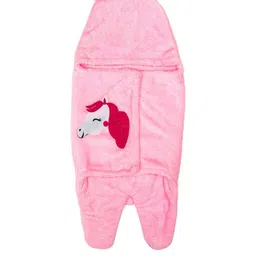 SIDLY PIDLY Unisex Kids pink Solid Double Layered Unicorn Print Sleeping Bag image 4