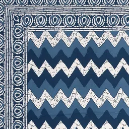 HOMELINE Blue & Violet Abstract Printed Cotton144 TC King Bedsheet Set 2.286 m x 2.621m image 3