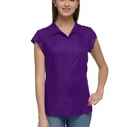 PATRORNA Purple Regular Fit Shirt-image-13