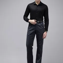 Van Heusen Men Custom Fit Pleated Formal Trousers image 4