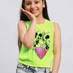 Kidsville Green Cotton Printed Mickey & Friends Top-picture-10