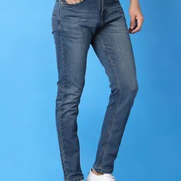V-Mart Men Slim Fit Light Fade Jeans image 2