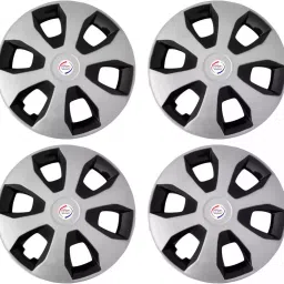 Auto Pearl WaSB52 R14 35.56 cm (14 Inch) Press Type Wheel Hubcap with Retention Ring Glossy Silver Black Wheel Cover for MAHINDRA Verito (Set of 4) image 2