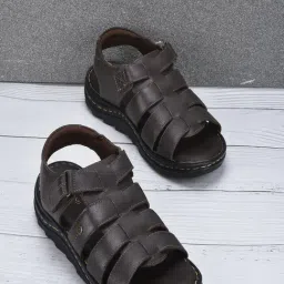 Woodland Men's Brown Back Strap Sandals-picture-10