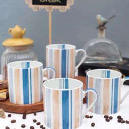 Goodhomes Multicolor Bone China Coffee Mugs (350 ml) - Set of 4-picture-36