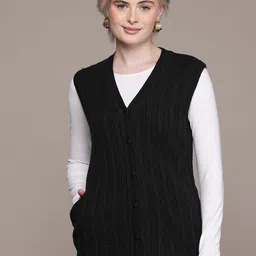 Cayman Self Design Woollen Cardigan-picture-19