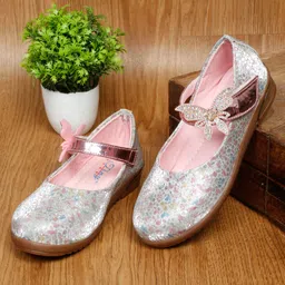 Tiny Bugs Butterfly Applique Detailed Shimmer Ballerina - Multi Color-image-2