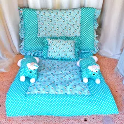 Safe n Cute Newborn Baby Cotton Rabbit Sleeping Bedding Set (0-36 Months) sea green-image-88