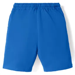 kookie kids india Kookie Kids 240GSM Terry Shorts With HD Print & Drawcord - Blu image 2