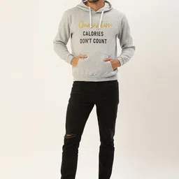 Campus Sutra Men Printed Hooded Sweatshirt image 3
