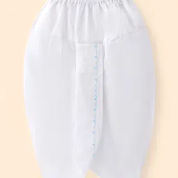 Babyhug Cambric Woven Full Sleeves Embroidered Kurta & Dhoti Set - Sky Blue image 4