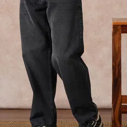 WROGN Men Comfort Wide Leg Mid-Rise Cotton Jeans-image-58